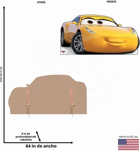 Vista 2 de Advanced Graphics. Gigantografía de Cars 3 de Disney Pixar (película de 2017), talla única