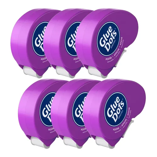 Vista 8 de Glue Dots Dispensador desechable de puntos adhesivo para póster de 0.375" - 200 puntos transparentes