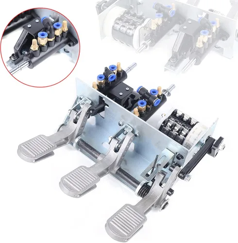 Vista 5 de Máquina cambiadora de neumáticos, válvula de control de aire para automóvil, válvula de pedal de pie, válvula neumática de aire de 3 pedales + pieza