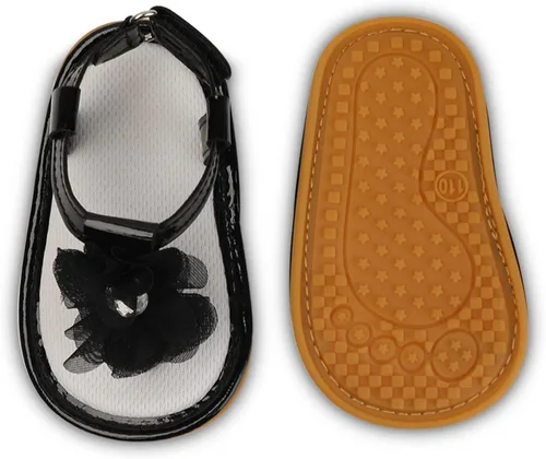 Vista 6 de AKINGIO Sandalias de goma suave para bebés y niñas y niños, suela suave de primera calidad para niños pequeños primeros caminantes al aire libre