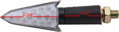 Vista 3 de Black Arrow Long Stem Turn Signals LED Lights Blinkers Indicators Compatible for Kawasaki Ninja H2R