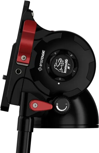 Vista 5 de IFOOTAGE Cabezal fluido Komodo K7, cabezal de trípode de video Cabezal de arrastre fluido para cámaras DSLR, videocámara, monopie y trípodes, carga