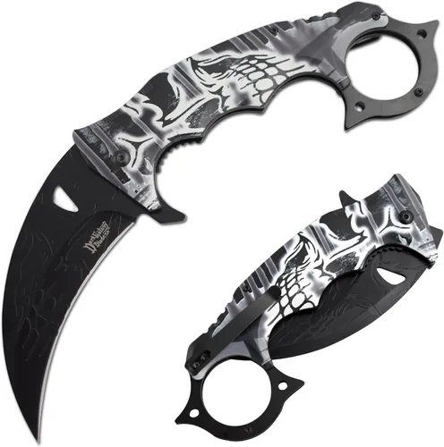 Vista 6 de Snake Eye Tactical Dark Fantasy Blade-Jumbo Every Day Carry Cuchillo plegable (azul)