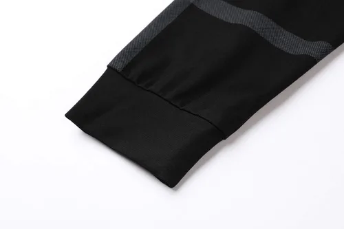 Vista 7 de Camisa polo casual a rayas de manga larga con cuello para hombre