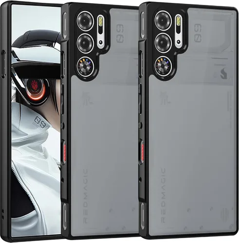 Vista 10 de Funda para ZTE Nubia Red Magic 11S Pro/11S Pro+/11 Pro/11 Pro + con soporte para tarjetas, anillo magnético, parachoques de TPU suave + bolsa