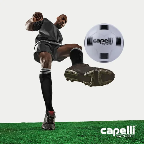 Vista 6 de Capelli Sport Balón de fútbol tamaño 5, 4 cubos de competición clásica Elite pelota de fútbol para jugadores jóvenes y adultos, entrenamiento al