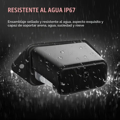 Vista 4 de Marco de matrícula LED con luz – Soporte para matrícula de remolque – Montaje de soporte, DOT FMVSS 108, SAE L, impermeable, 12V DC – Luces