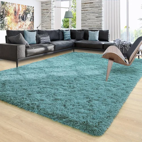 Vista 32 de Ompaa Alfombra Esponjosa, Alfombras de Área Súper Suaves y Peludas para Dormitorio y Sala de Estar - 6' x 9' Alfombra Grande de Felpa Peluda Shag