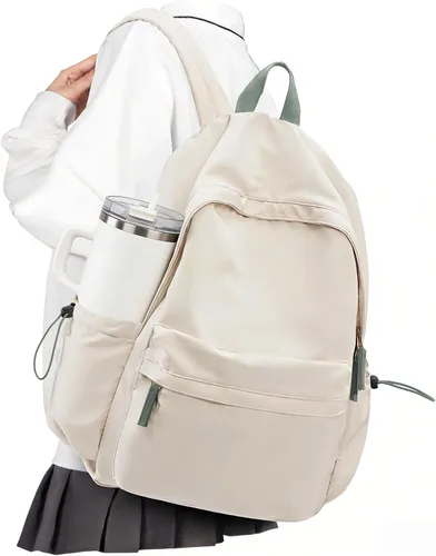 Vista 11 de VECAVE - Mochila ligera para mujeres y hombres, mochila de viaje casual para portátil, A-Negro, Grande, Mochila