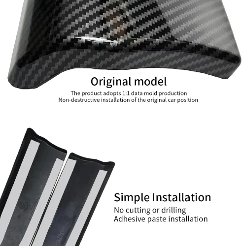 Vista 3 de Cubiertas de caja de consola central para BMW Serie 7 F01 F02 2009-2015 Color de fibra de carbono interior reposabrazos cubierta panel proteger
