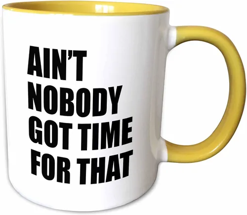 Vista 12 de 3dRose Ain 't Nobody Got Time For That. Color negro. – Dos Tono Negro Mug ML, (_ _ _ _ _ _ _ _ _ _ 157407 _ _ _ _ _ _ _ _ _ _ 4), 11 oz