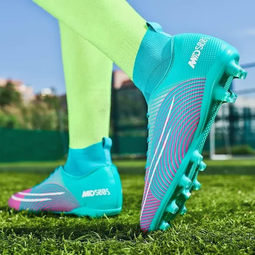 Vista 4 de Zapatos de fútbol para hombre, zapatos deportivos de fútbol para entrenamiento al aire libre e interiores, tacos FGAG Youth Professional Spikes