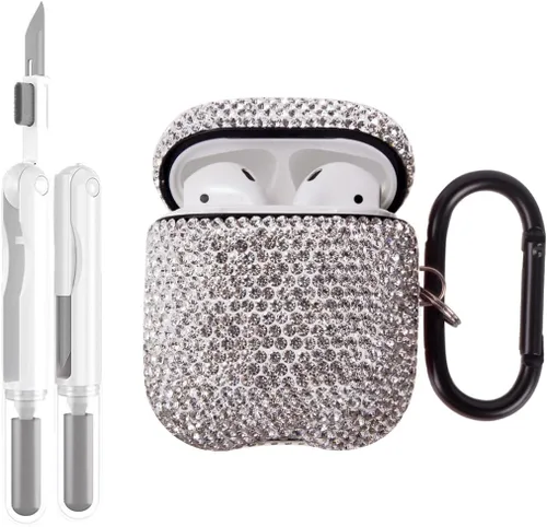 Vista 20 de Funda protectora para AirPods Pro con kit de limpieza, funda protectora de diamantes brillantes para Apple AirPod Pro de 2ª y 1ª