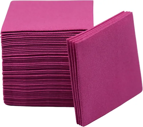 Vista 7 de Servilletas de cóctel, paquete de 100 servilletas desechables de lino de lujo como Airlaid, suaves y absorbentes, servilletas de cóctel para cocina