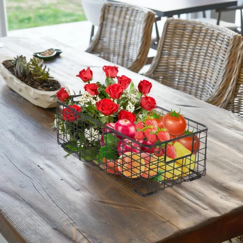 Vista 4 de Luxshiny Cesta de frutas de cocina con gradas Cesta de almacenamiento de verduras de frutas que cuelga para la cocina