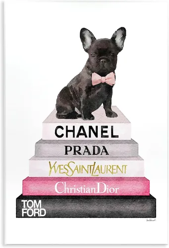 Vista 24 de Stupell Industries Fancy Boston Terrier - Estantería para perros, diseño de Amanda Greenwood Stupell Industries · By Amanda Greenwood · Ready to