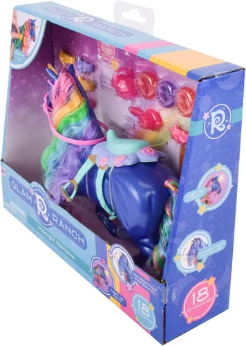 Vista 3 de Sunny Days Entertainment Glam-R-Ranch Midnight Rainbow - Unicornio brillante arcoíris con accesorios