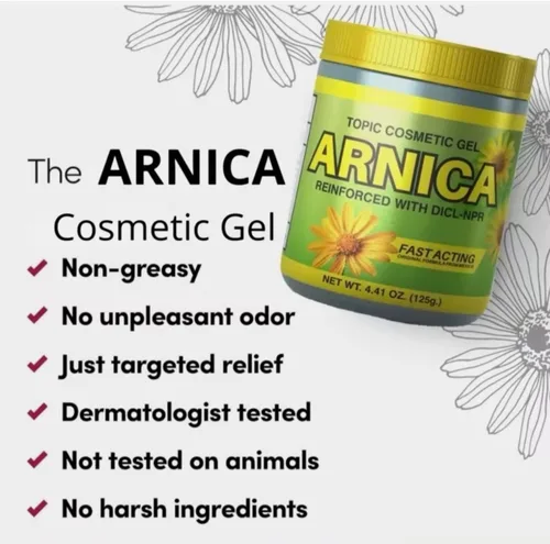 Vista 2 de Crema de árnica Gel de masaje muscular para dolor muscular Pomado – Gel corporal concentrado natural para músculos, articulaciones y terapia