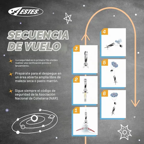 Vista 6 de Estes 2198 Blue Origin New Shepard - Kit de construcción de cohetes para principiantes a partir de 10 años