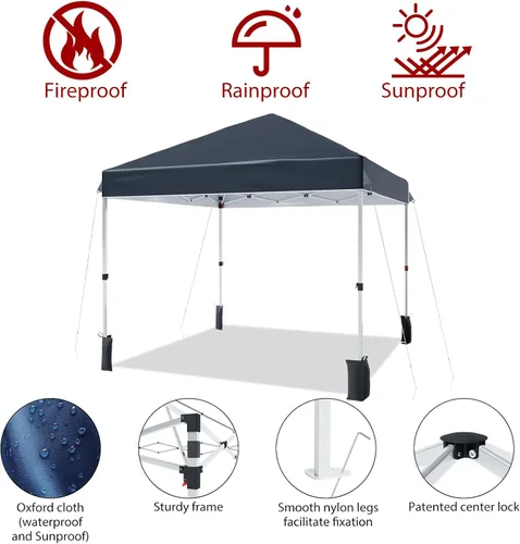Vista 6 de Tienda de campaña patentada de 10 x 10 pies, toldo portátil para exteriores, viene con bolsa para volante de mano, adecuado para uso en exteriores