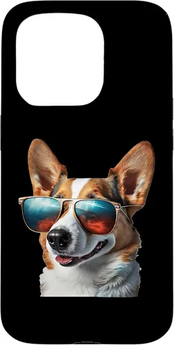 Vista 14 de iPhone 16 Pembroke Welsh Corgi with Sunglasses Case