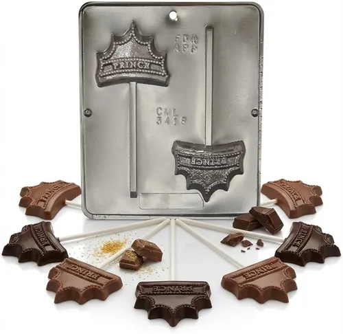 Vista 3 de Molde de caramelo de chocolate con piruleta Crown "Prince" 3418