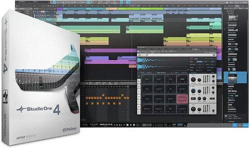 Vista 5 de PreSonus AudioBox 96 - Kit de interfaz de audio con software Studio One Artist, controlador de almohadilla de producción Atom Midi, monitores