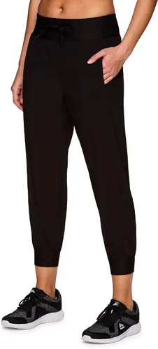 Vista 3 de RBX Active - Pantalones de tejido elástico para mujer, de ajuste relajado, ligeros, de secado rápido, con bolsillos