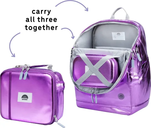 Vista 15 de Juego de mochila para niños de 16 pulgadas con bolsa de almuerzo aislada y estuche para lápices