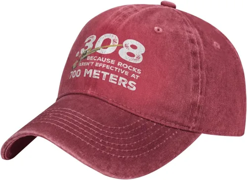 Vista 2 de Funny Hat 308 Because Rocks Not Effective at 700 Meters Hat Women Dad Hats Fashion Hats