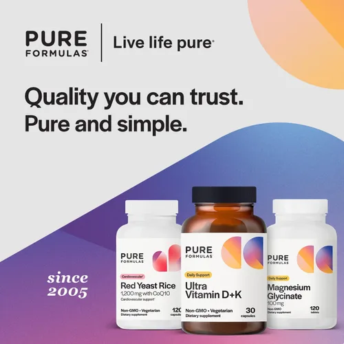 Vista 6 de PureFormulas Vitamina D3 K2 Vitamina 5000 UI - Suplemento VIT D3 K2 para absorción de calcio, fuerza ósea, apoyo cardiovascular y de función