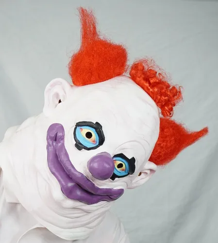 Vista 6 de Acid Tactical Killer Klown del espacio exterior Máscara de payaso de Halloween Disfraz de látex FATSO