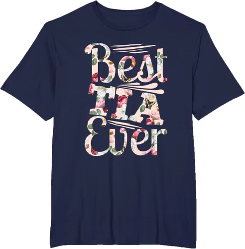Vista 18 de Camiseta para mujer con texto en inglés "Best Tia Ever" Negro