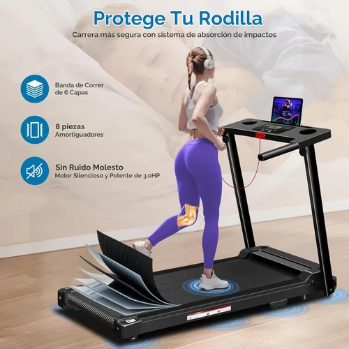 Vista 7 de Aiteid Treadmill with Handles, Small Treadmills for Home, Portable Electric Treadmills for Home 300 lbs Capacity,Walking Pad Treadmill,Lightweight