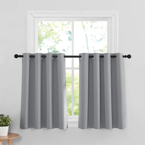 Vista 97 de RYB HOME - Cortinas para armario de 36 pulgadas, cortinas para oscurecer la habitación con ojales resistentes a la oxidación, cortinas de Aqua