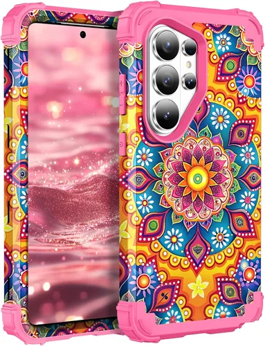 Vista 29 de Hocase Funda para Samsung Galaxy S26 Ultra, mandala beige