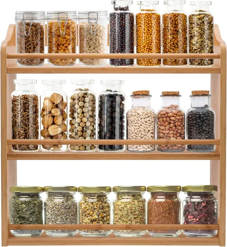Vista 9 de Estante de especias para cocina, organizador de especias sobre la estufa