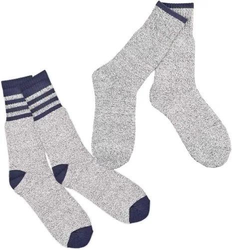Vista 16 de Calcetines térmicos de invierno de algodón reciclado de peso pesado respetuoso del medio ambiente Multi par para mujeres y hombres 2 pares-camuflaje