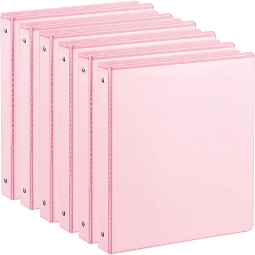 Vista 9 de Carpeta de 3 anillos de 1 pulgada con 2 bolsillos interiores, carpetas básicas de 1 pulgada con capacidad para papel de tamaño carta estadounidense