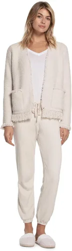Vista 6 de Barefoot Dreams CozyChic - Chaqueta con flecos para mujer, chaqueta de manga larga, chaqueta abierta