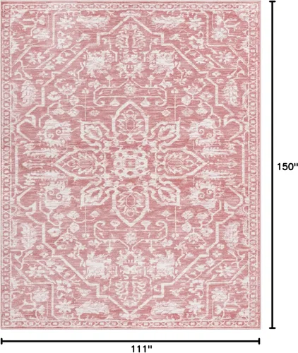 Vista 99 de Well Woven - Alfombra tejida estilo vintage con diseño de medallón, 68 x 120 cm