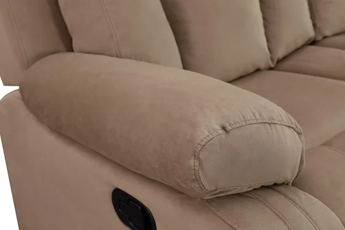 Vista 8 de Blackjack Furniture Elton - Juego de sofá y sofá biplaza de microfibra de 2 piezas con soporte lumbar, acolchado adicional y mecanismo de Beige