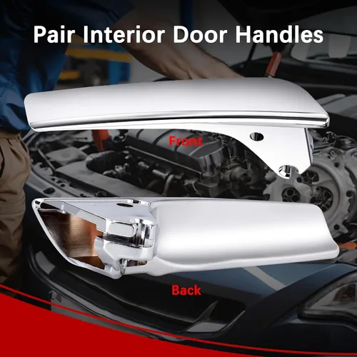 Vista 2 de FAERSI Par de manijas interiores para puerta del conductor y del pasajero Compatible con 2007 2008 2009 2010 2011 2012 2013 2014 Chevy Silverado