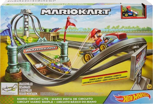 Vista 6 de Juego de circuitos Hot Wheels Mario Kart Lite Track Set