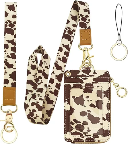 Vista 18 de bolimoss Soporte para credencial de sol y luna y cartera con cordón, cordones removibles para maestras, cartera para mujeres con correa para la Sol