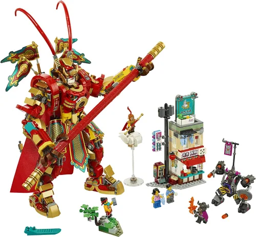 Vista 2 de LEGO Monkie Kid: Monkey King Warrior Mech 80012 Kit de construcción de juguete (1,629 piezas)