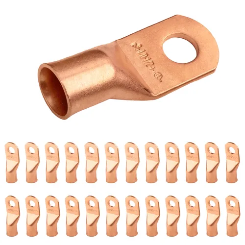 Vista 225 de SELTERM - 5 terminales de anillo resistentes para cable de batería, calibre 1/0 AWG, pernos de 1/2 pulgadas, terminales de calibre 0, ojales