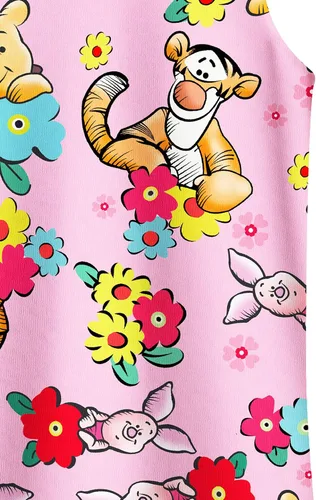 Vista 5 de Vestido de tigre de oso para niñas pequeñas, manga corta con volantes, vestido de disfraz de cuello redondo para niñas de 2 a 7 años