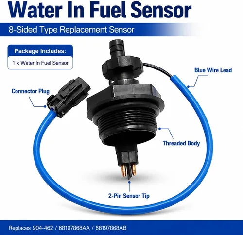 Vista 3 de Hoypeyfiy Sensor de Agua en Combustible, Sensor de Tipo de 8 Lados de Repuesto para Ram 2500 3500 4500 5500 6.7L