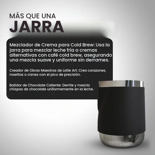 Vista 8 de Rattleware - Jarra Macchiato sin mango de 12 onzas con funda de silicona